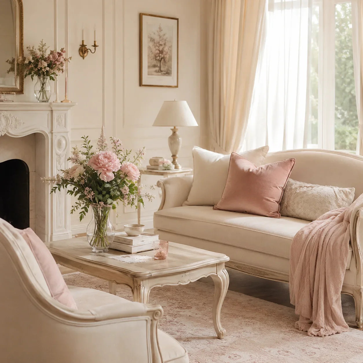 Delphine collection with Softly lit romantic living room image
