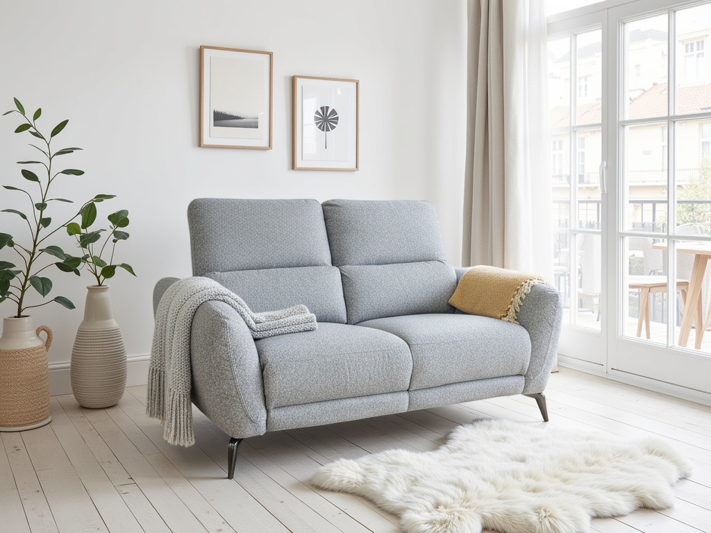 Sorrento Electric Recliner Grey 2 Seater