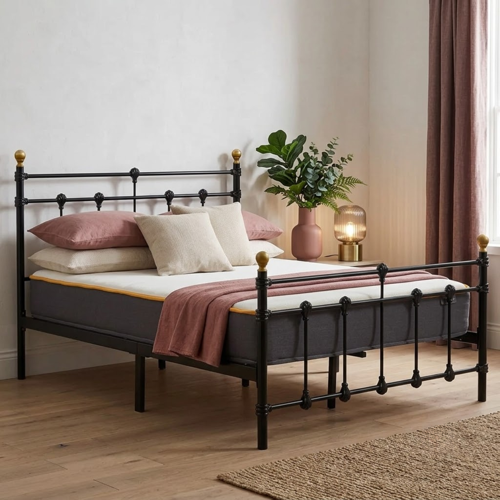 120cm Atlas Bed Black