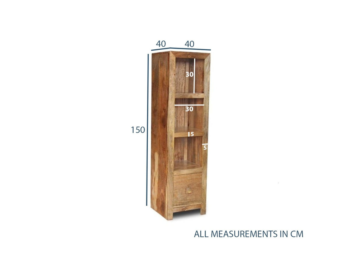 Dakota Slim Drawer 40cm Bookcase