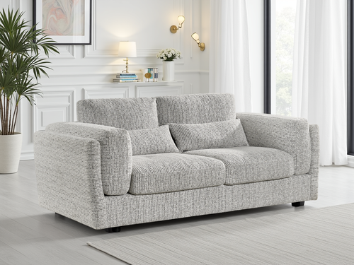 Beehive Bari Fabric 3 Seater Sofa 217cm in Grey