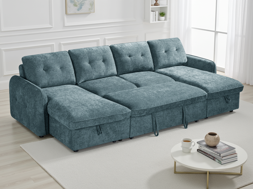 Moscow Sofabed Blue U Shape Corner