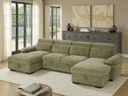 Hudson Sofabed Green U Shape Corner