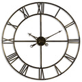 Large Antique Brass Skeleton Clock