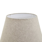 Amalfi Grey Candlestick Table Lamp, Linen Shade