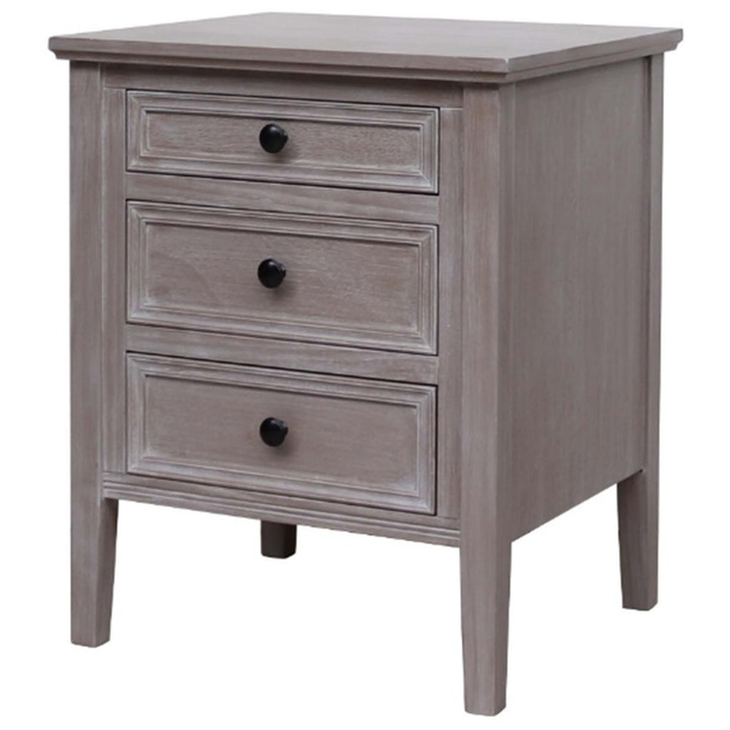 Serene Three Drawer Bedside Table
