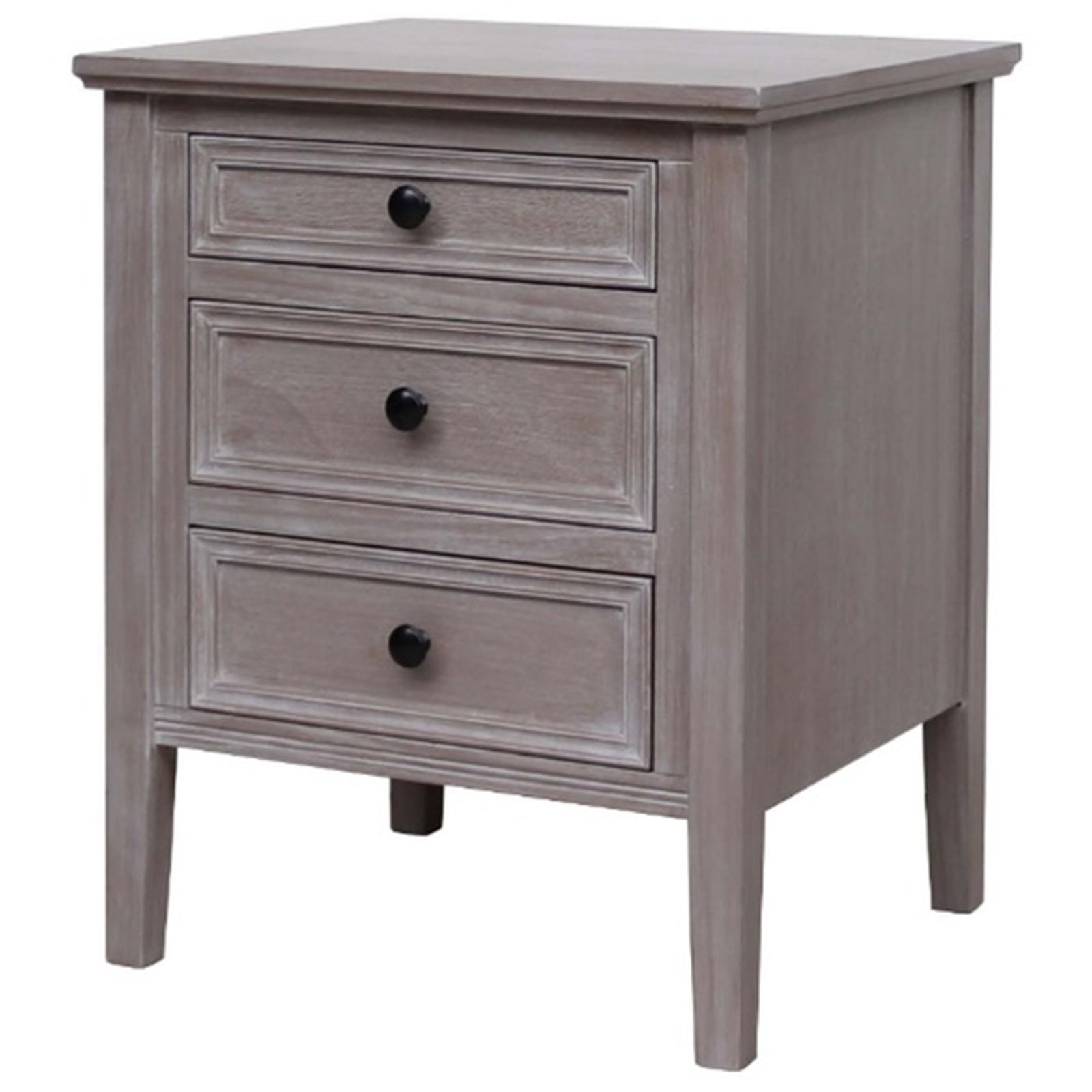 Serene Three Drawer Bedside Table