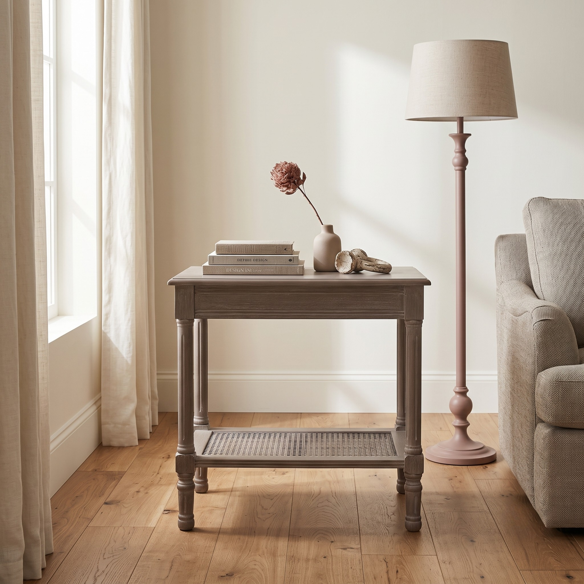 Serene Rattan Side Table