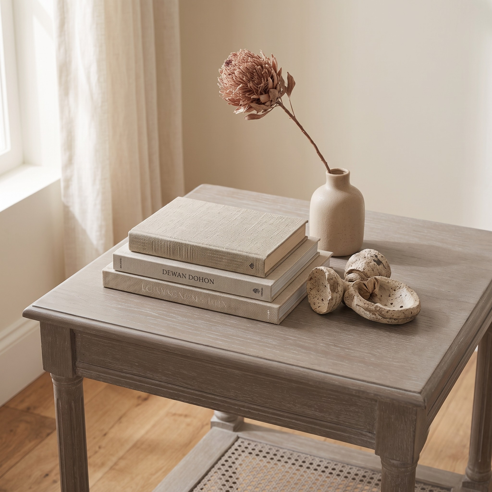 Serene Rattan Side Table
