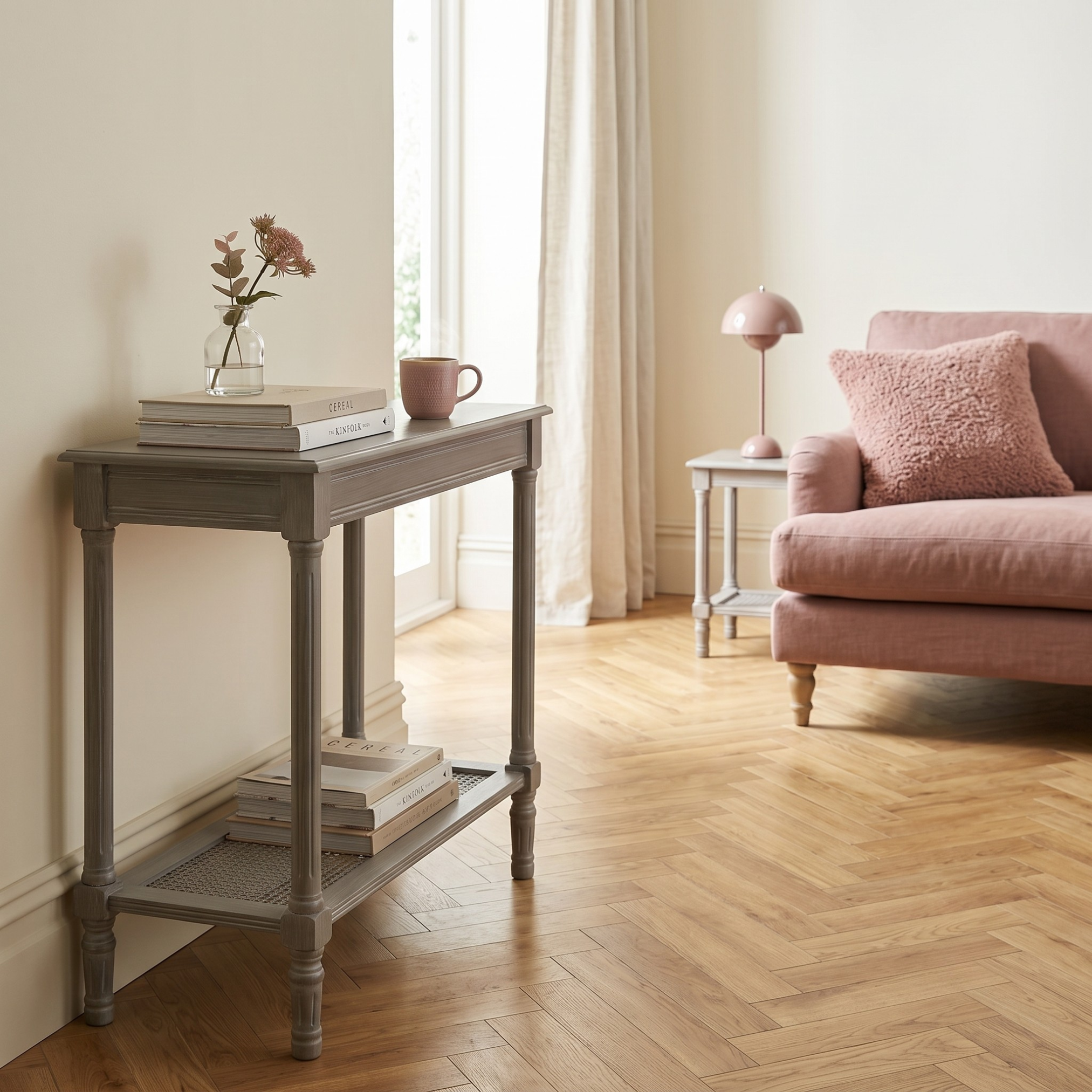 Serene Rattan Console Table