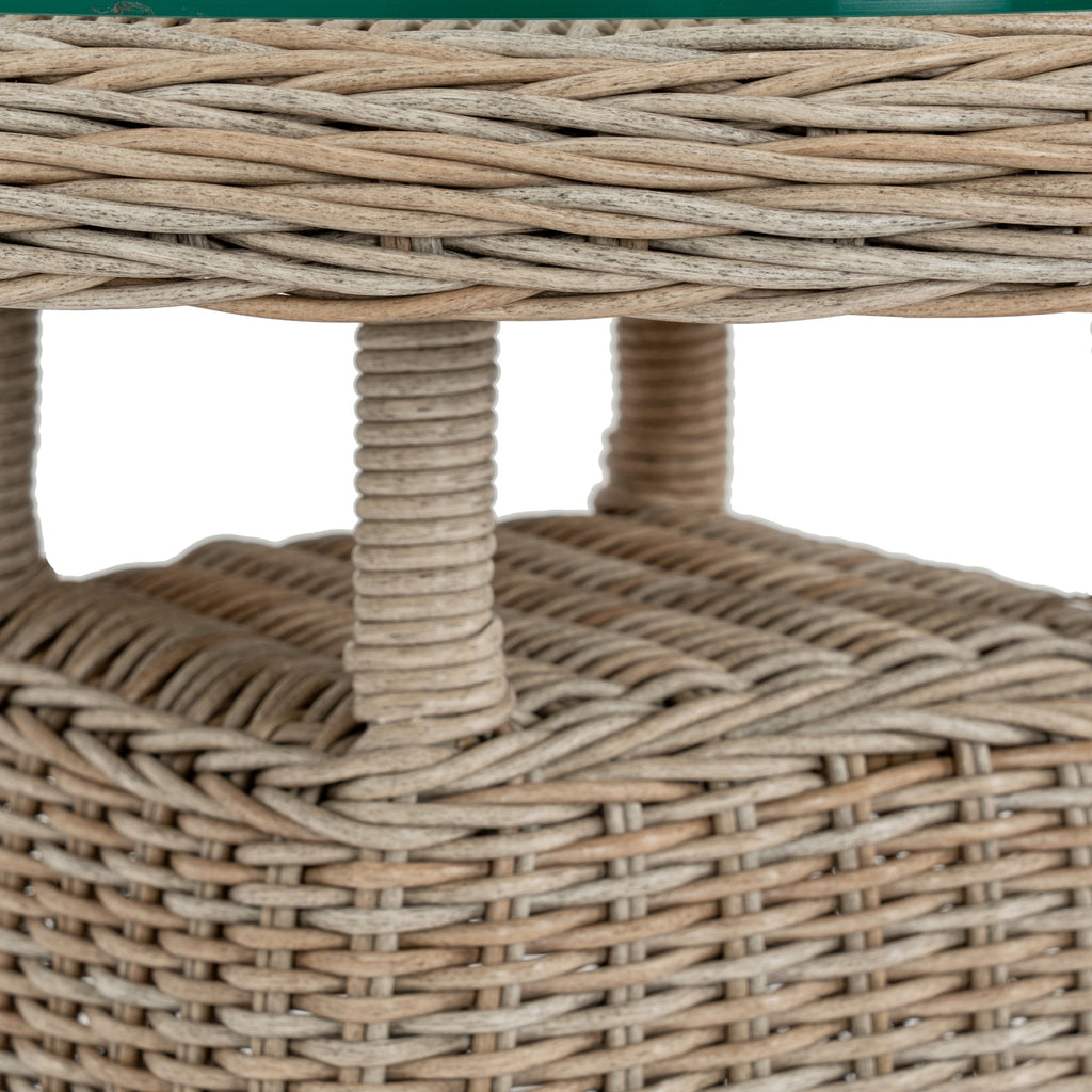 Amalfi Outdoor Bistro Table With Wood Top