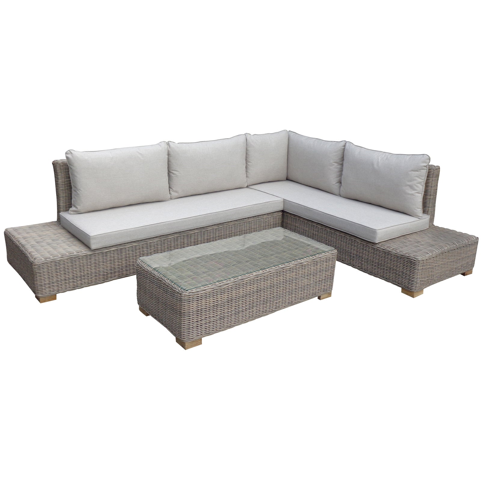 Capri Outdoor Large Corner And Coffee Table Set