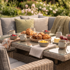 Amalfi Outdoor Large Corner Set With Riser Table + 2 Stools