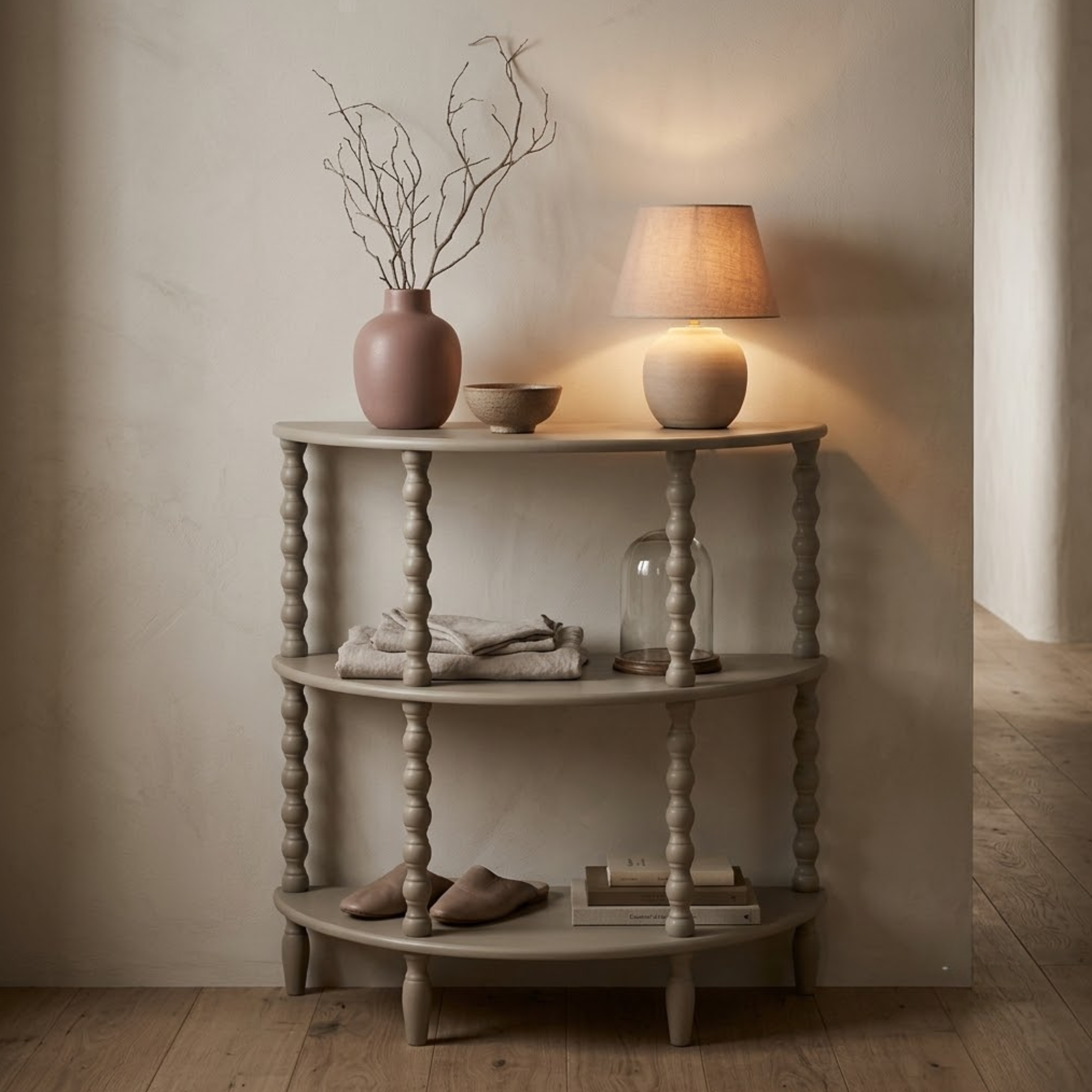 Camden Half Moon 3 Tier Table