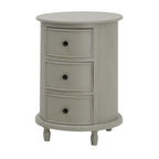 Camden 3 Drawer Round Side Table