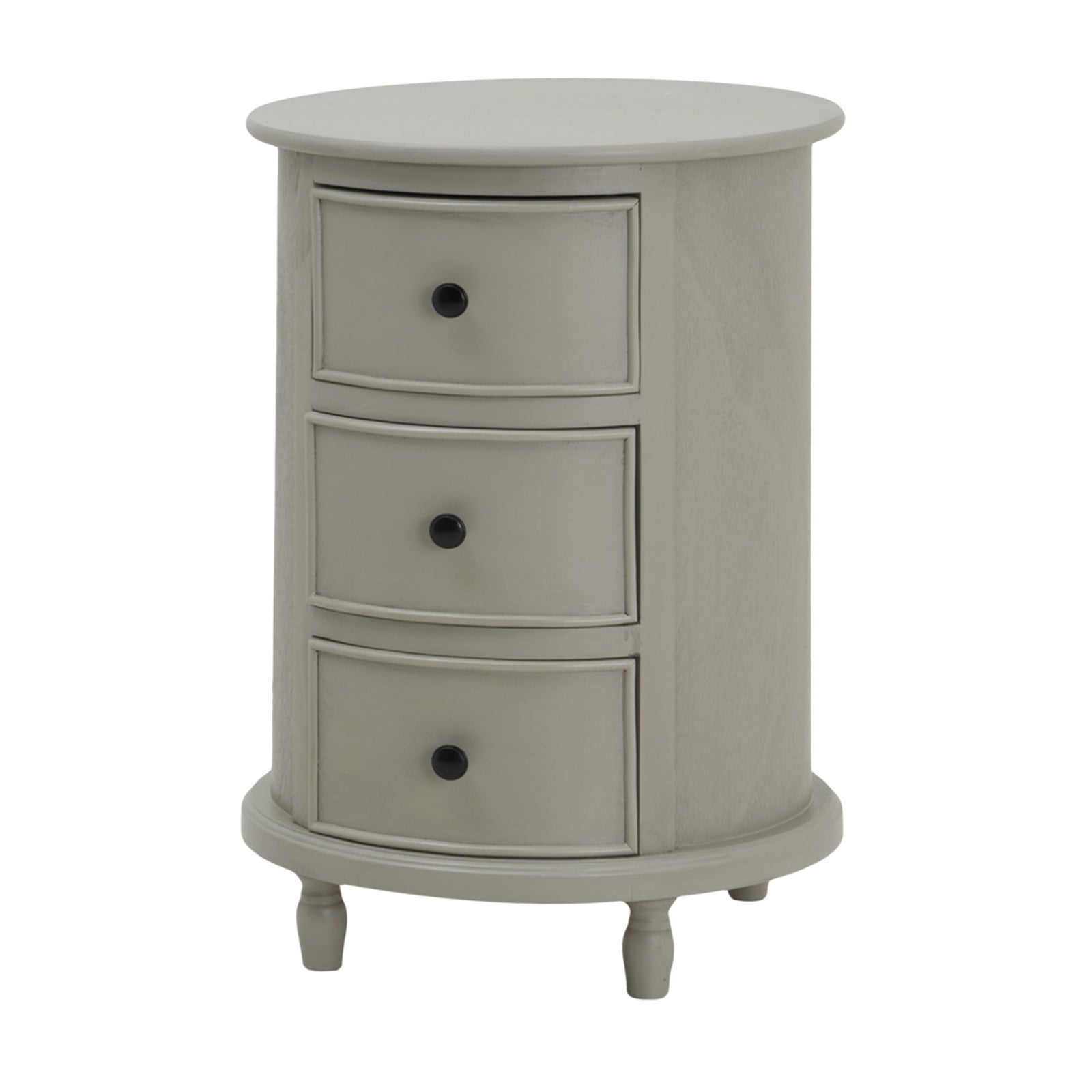 Camden 3 Drawer Round Side Table