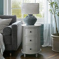 Camden 3 Drawer Round Side Table