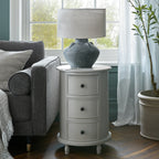 Camden 3 Drawer Round Side Table