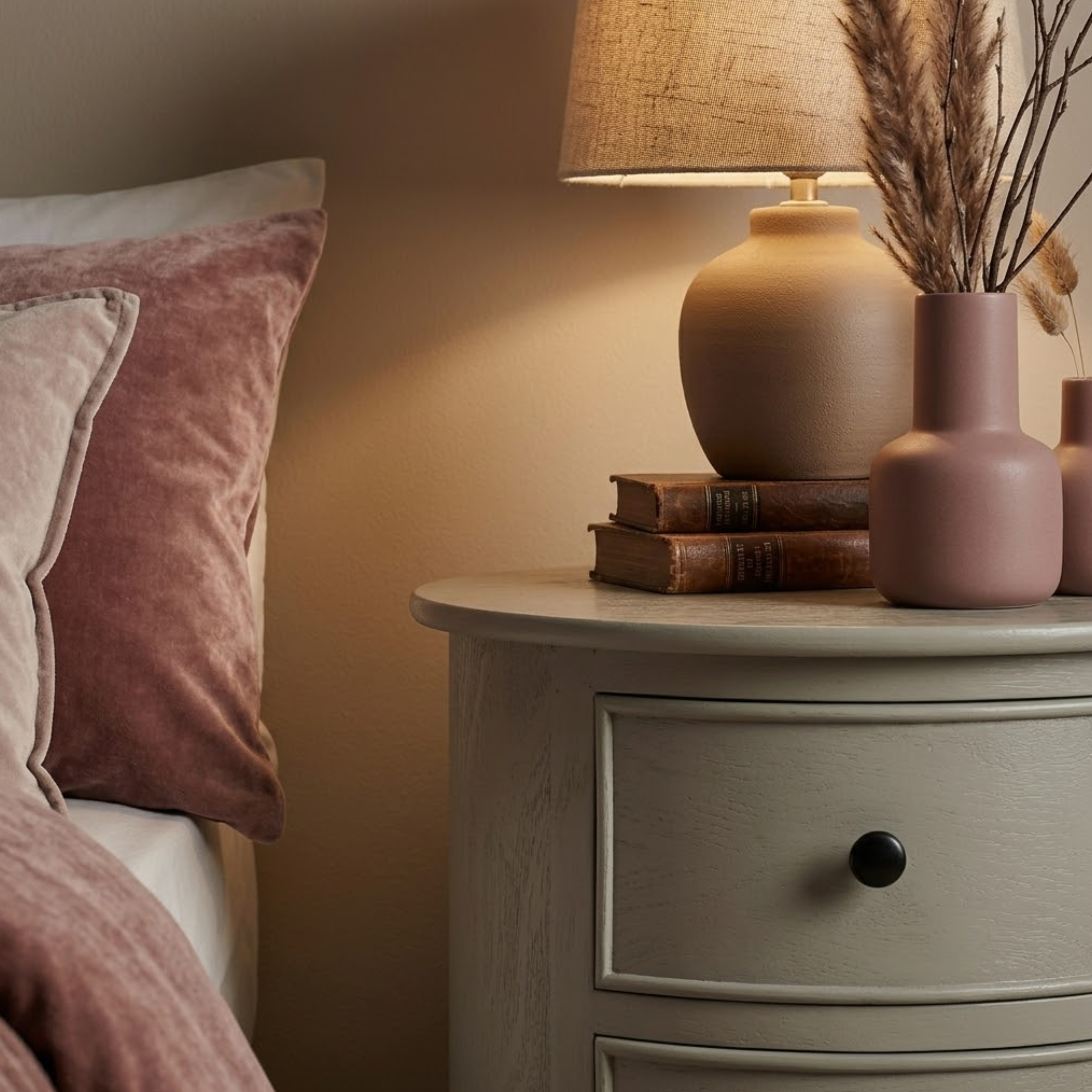 Camden 3 Drawer Round Side Table