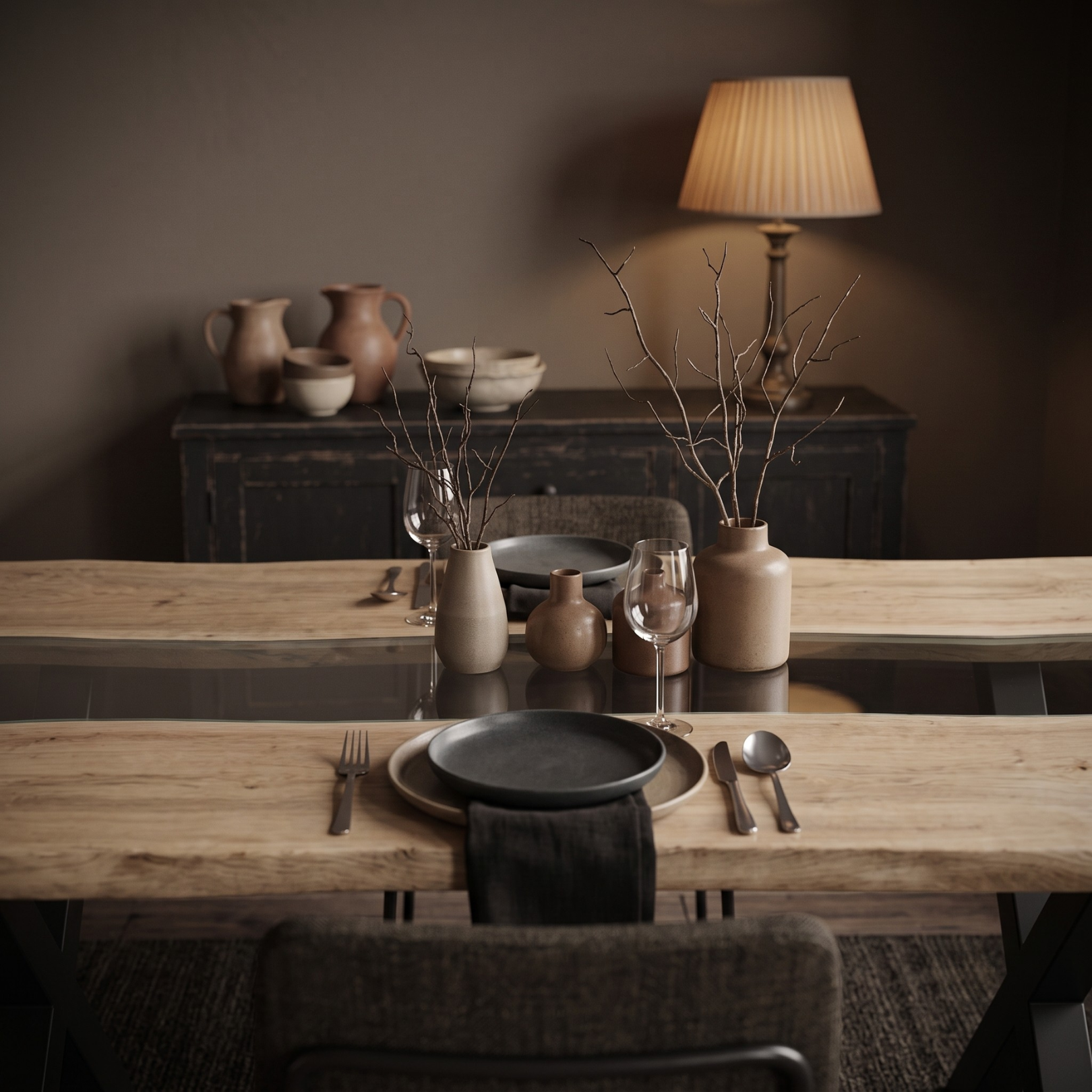 Live Edge Light Acacia River Dining Table