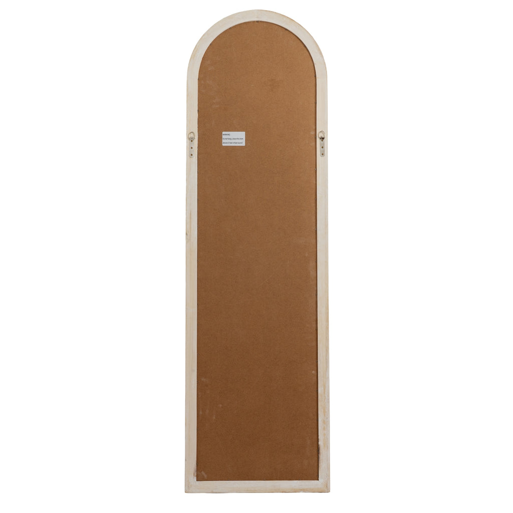 Washed Wood Tall Arched Window Mirror