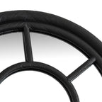 Hill Interiors Black Wood Tall Arched Window Mirror 50cm