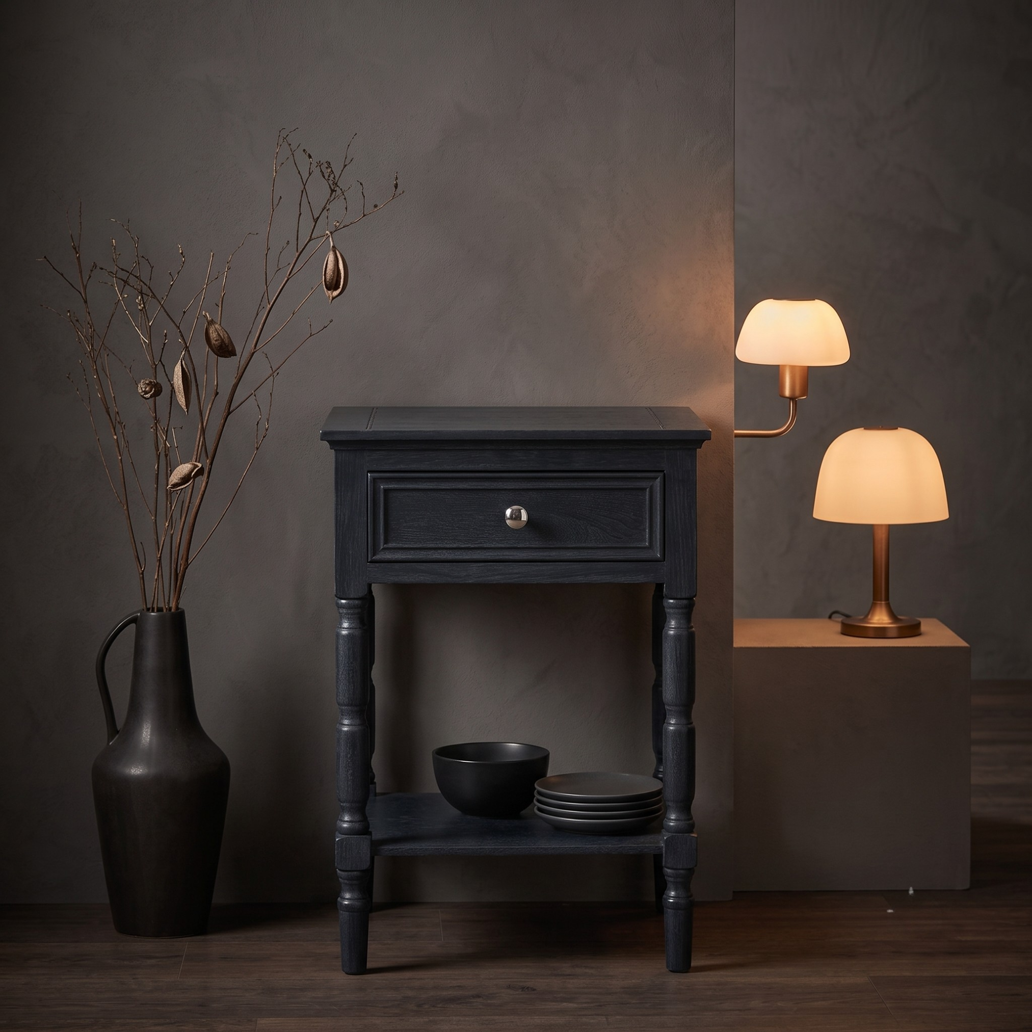 Contour 1 Drawer Side Table