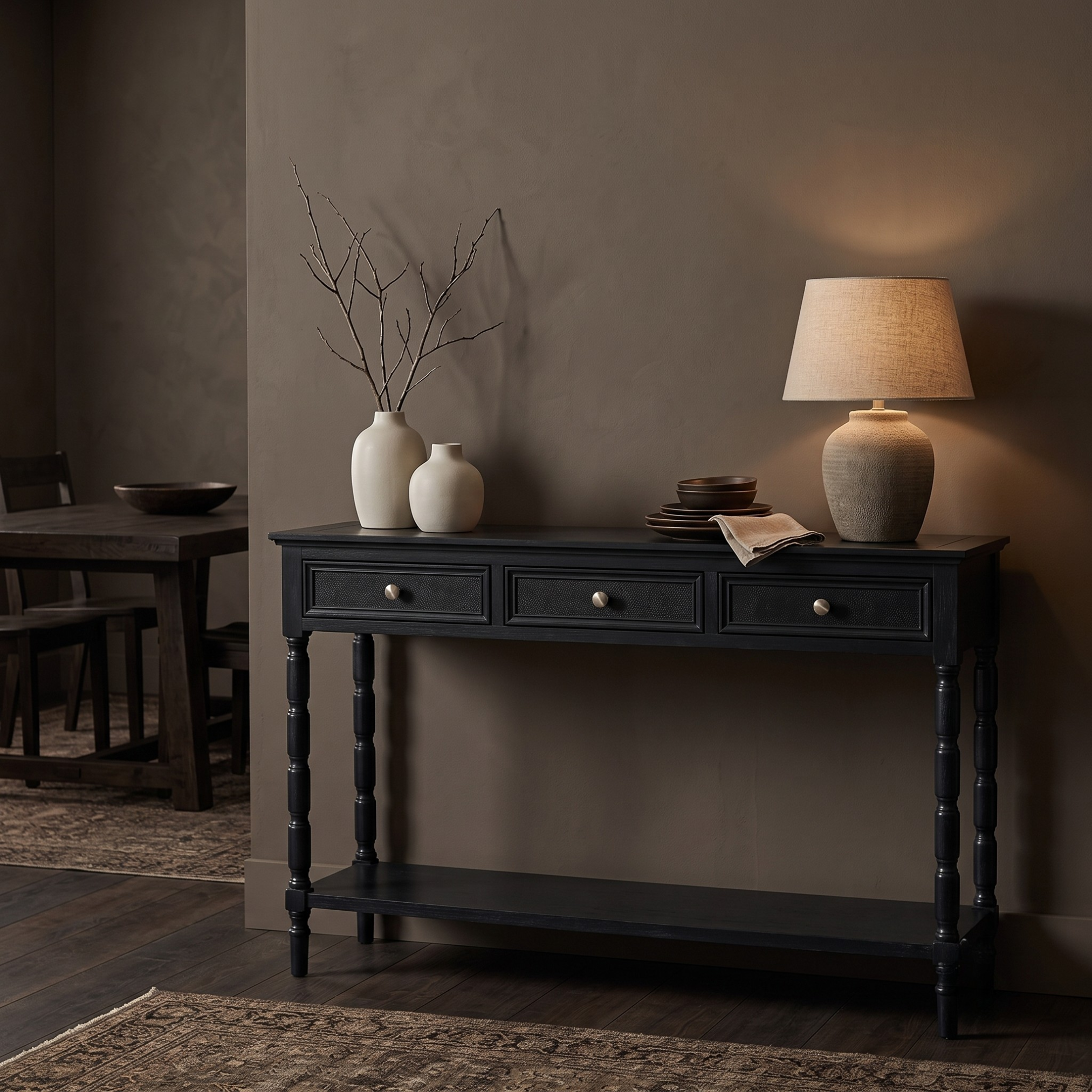 Contour 3 Drawer Console