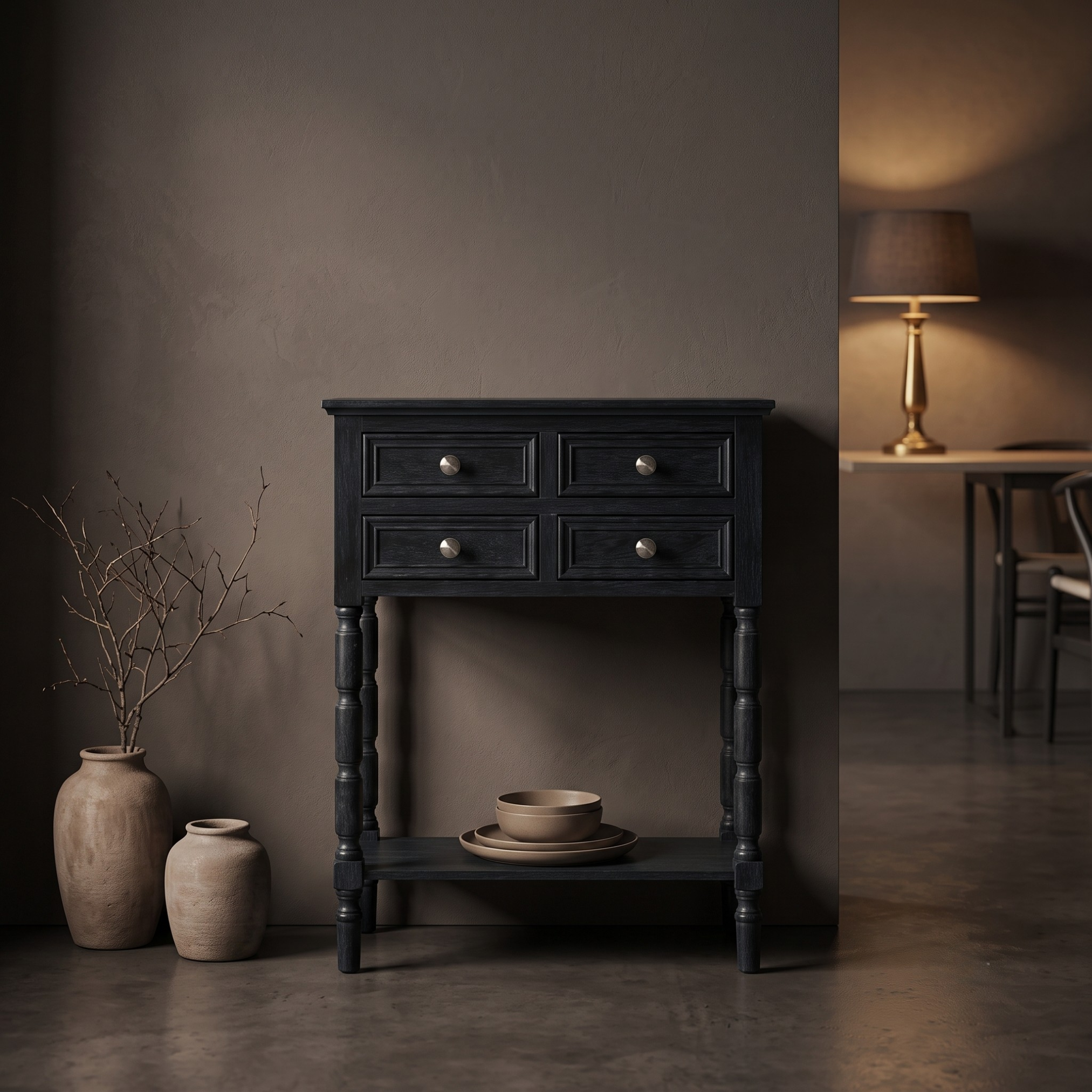 Contour 4 Drawer Side Table