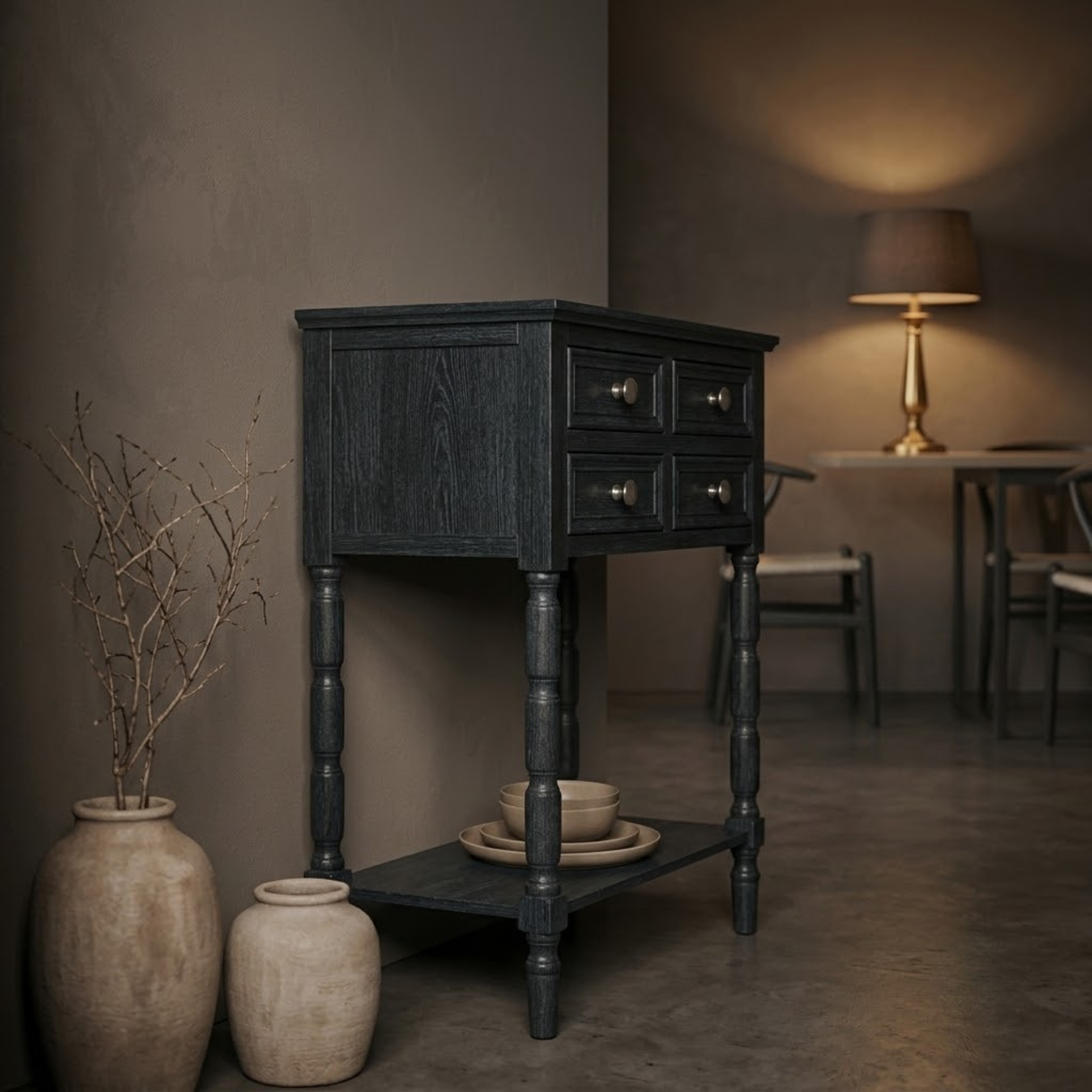 Contour 4 Drawer Side Table