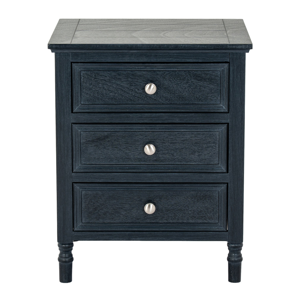 Contour 3 Drawer Side Table