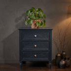 Contour 3 Drawer Side Table