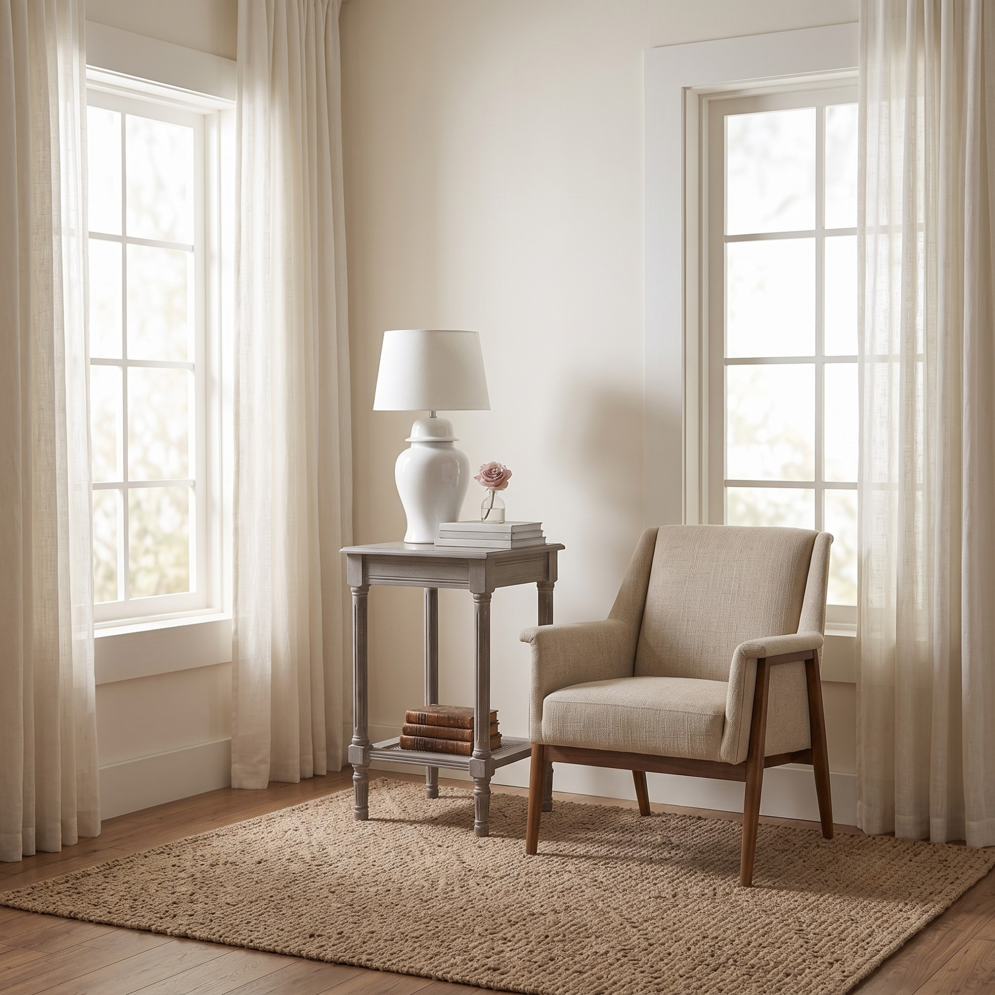 Serene Rattan Small Side Table