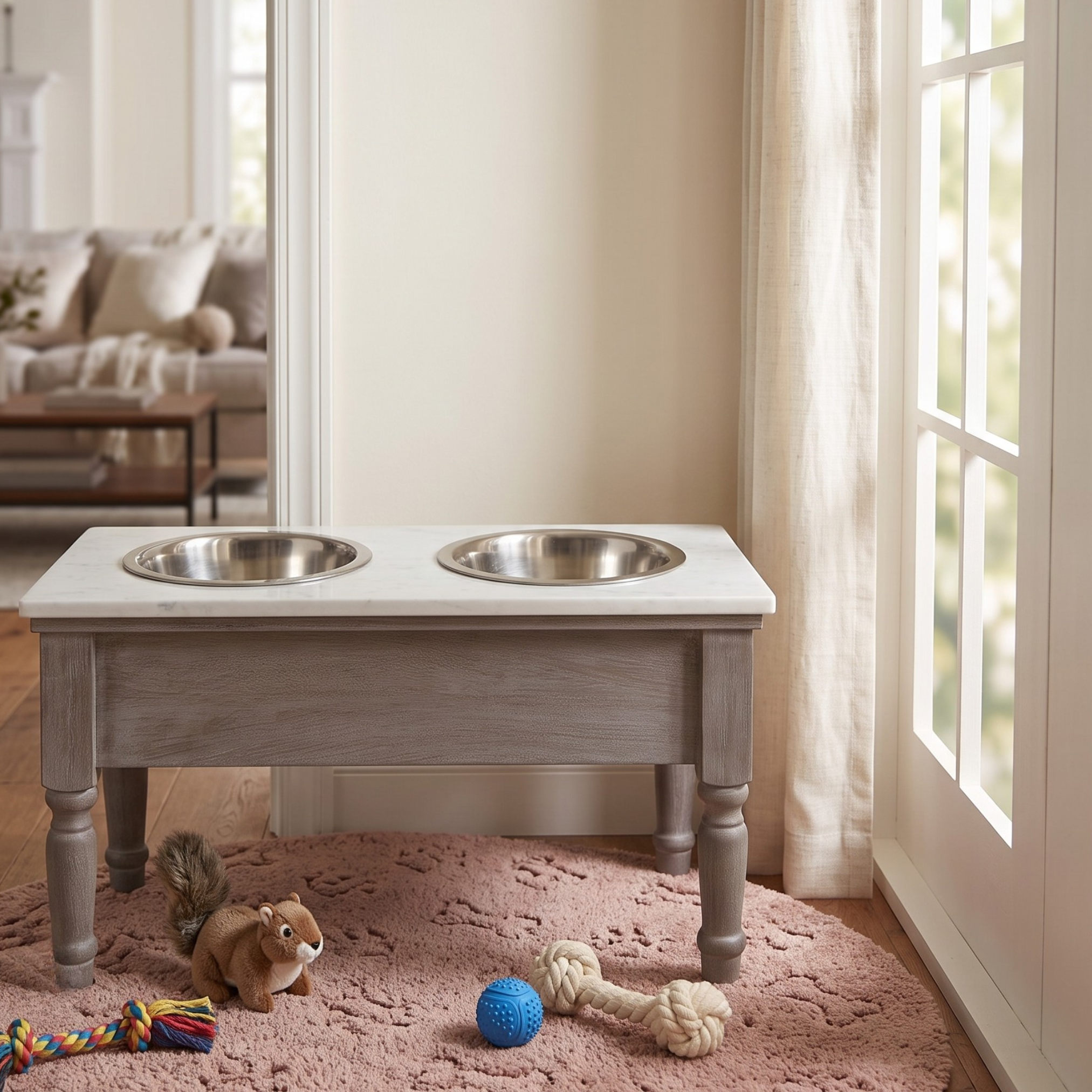 Serene Pet Feeder Table