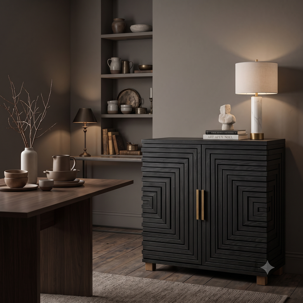 Lennox Black 2 Door Small Sideboard