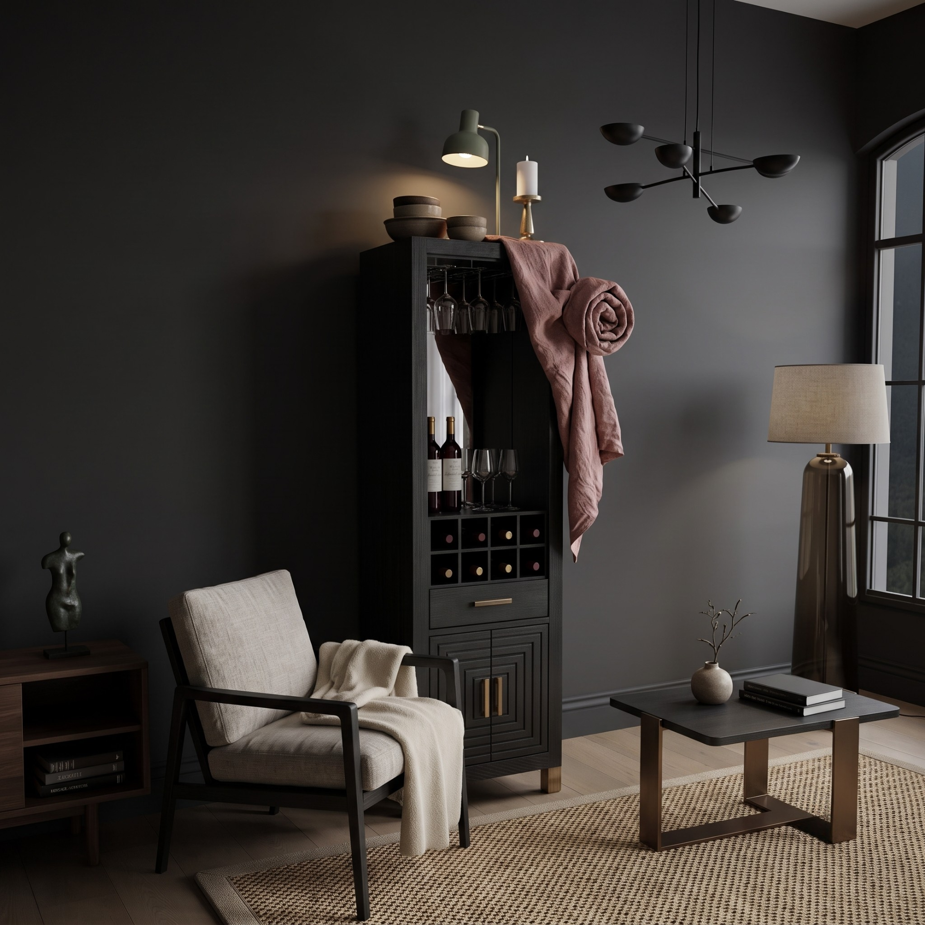 Lennox Black Drinks Unit