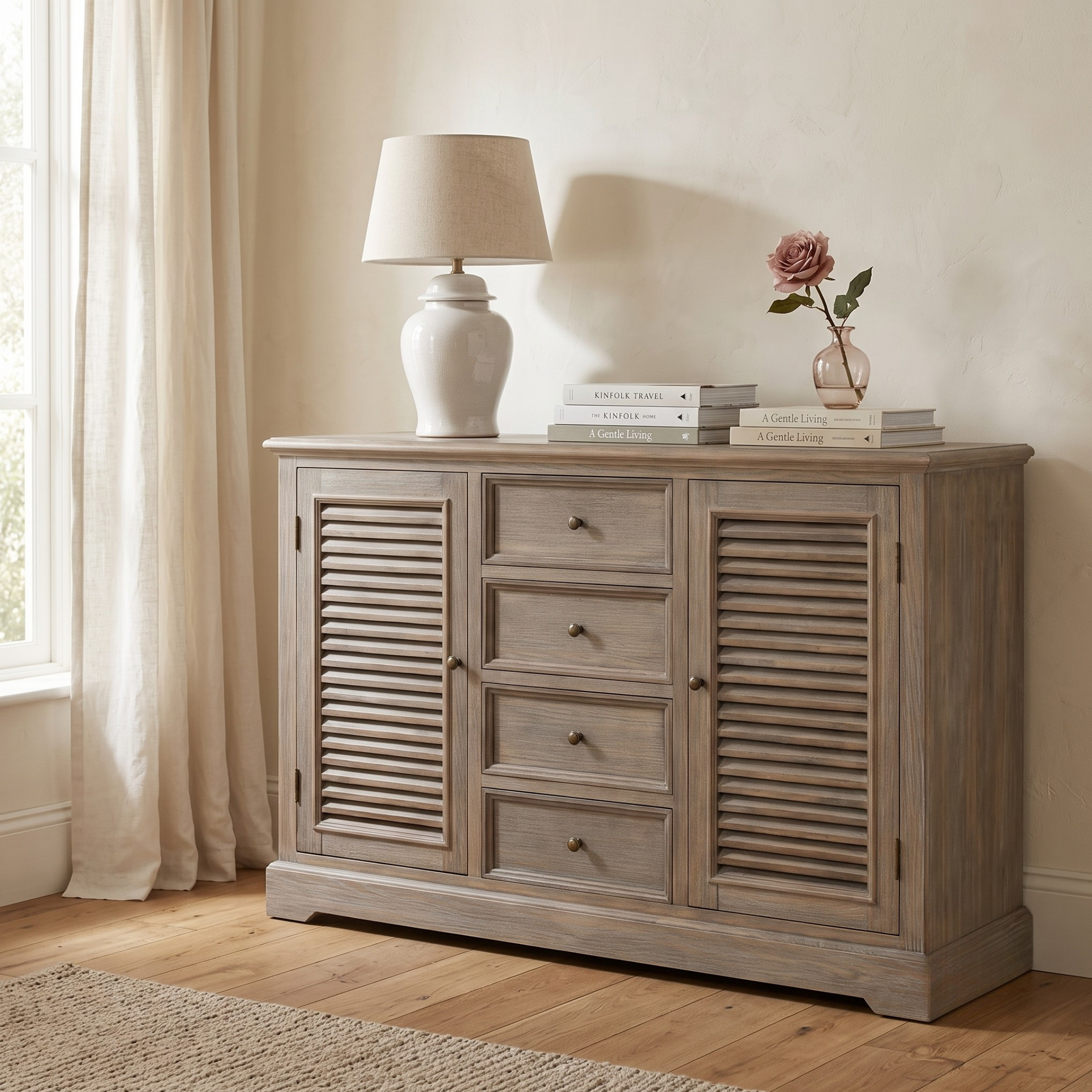 Delphine 2 Door 4 Drawer Large Dresser Base