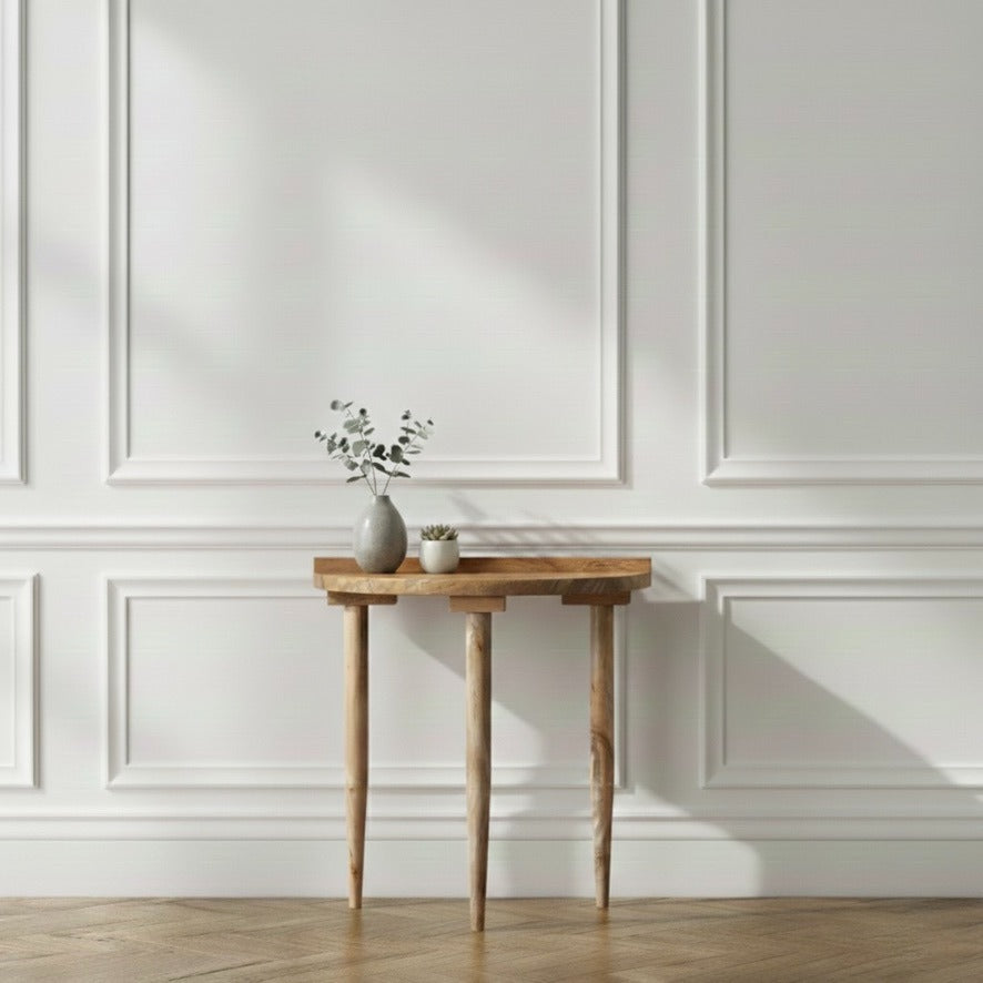 Scandi Mango Wood Sofa End Table