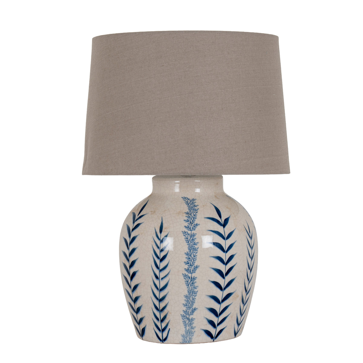 Hill Interiors Blue Flora Ceramic Pot Lamp