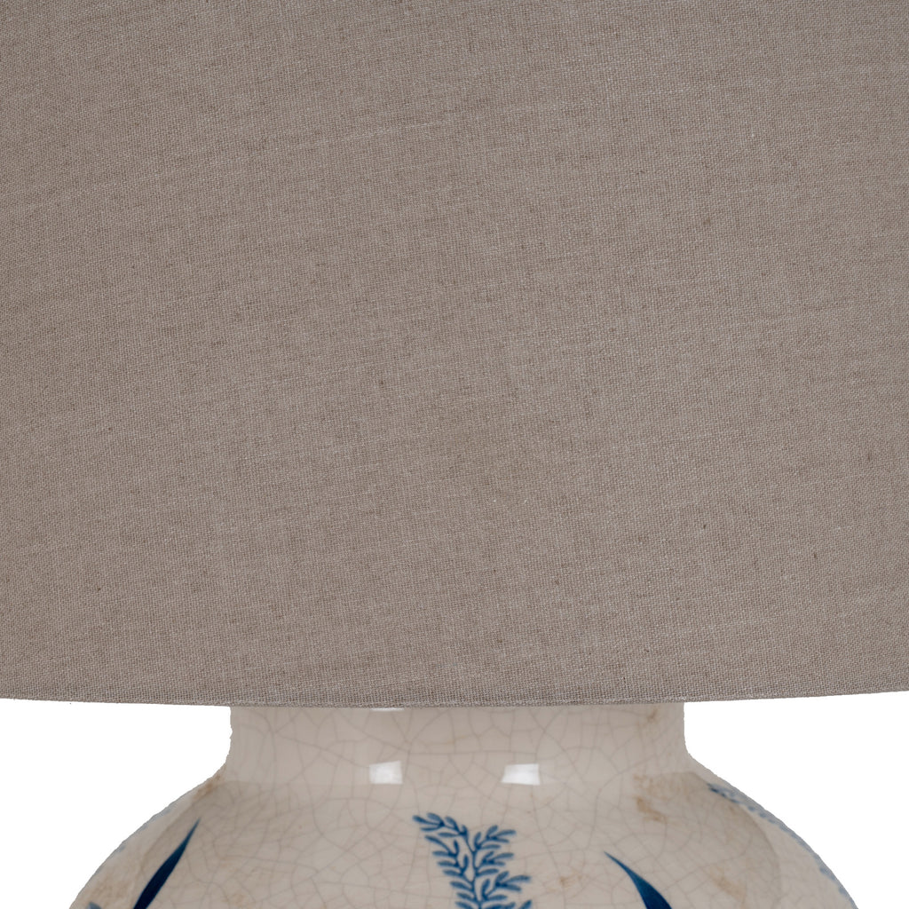 Hill Interiors Blue Flora Ceramic Pot Lamp