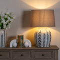 Hill Interiors Blue Flora Ceramic Pot Lamp