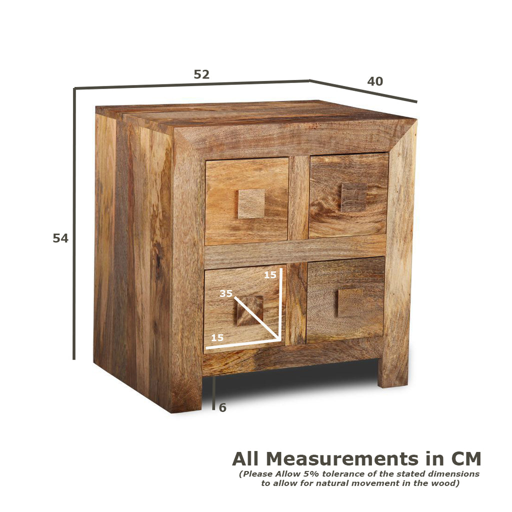 Dakota 4 Drawer Chest, 52cm