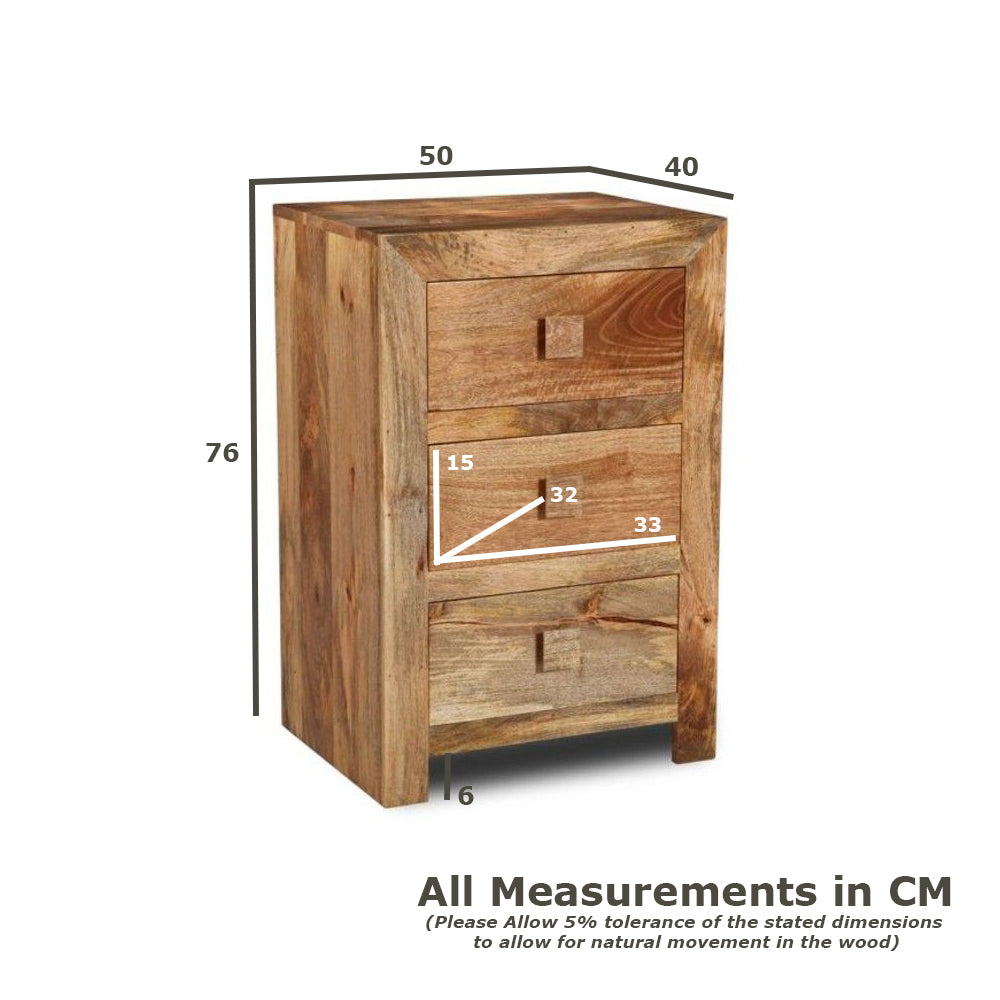 Dakota Chest of Drawers, 50cm