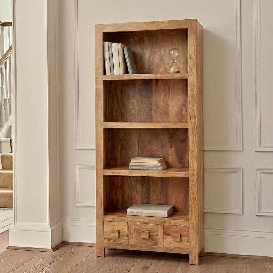 Dakota 3 Drawer Bookcase, 76cm