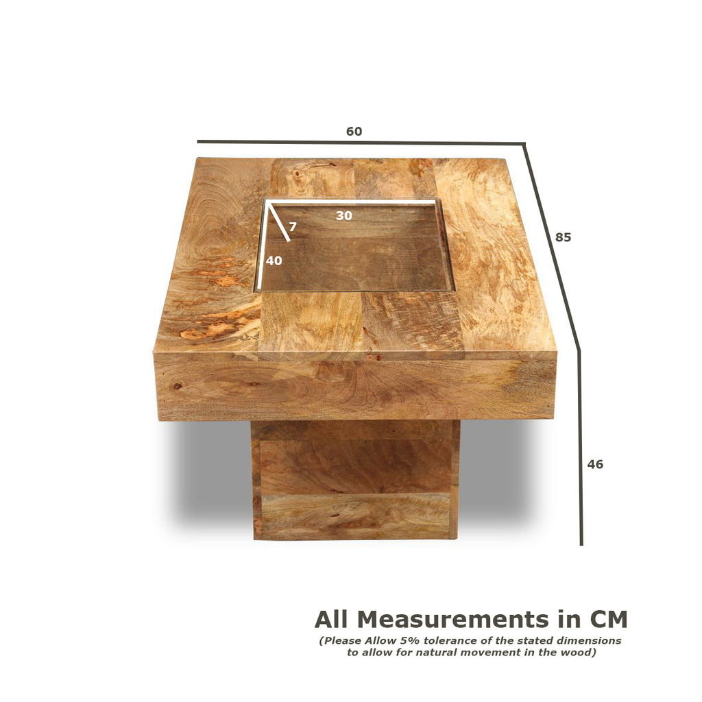Dakota Pebble Coffee Table, 85cm