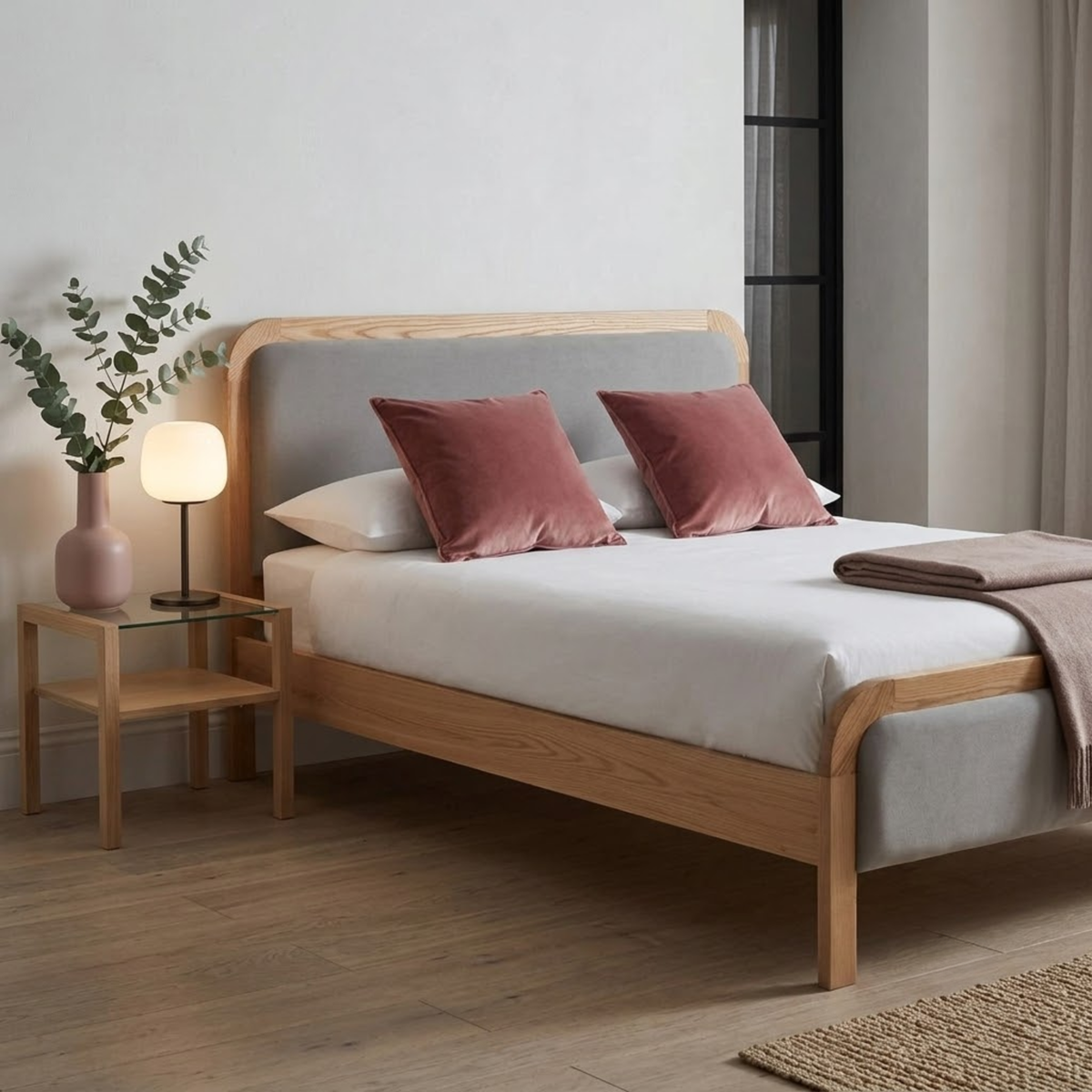 Amaya Double Bed Oak