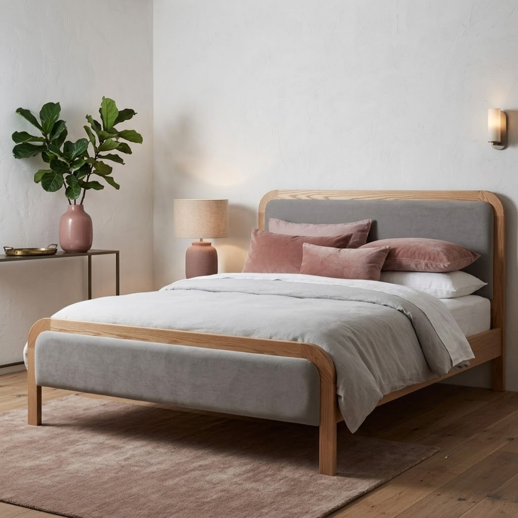 Amaya King Bed Oak