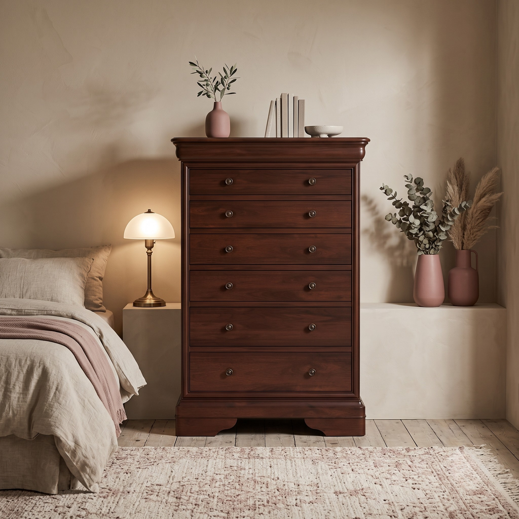 Antoinette Tall 6 Drawer Chest