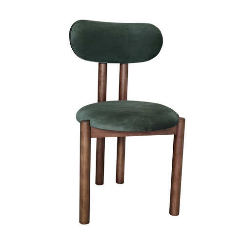 Aspen Green Velvet Oak Dining Chair