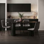 Birlea Axel Oval Fluted Dining Table with 4 Chairs 160cm